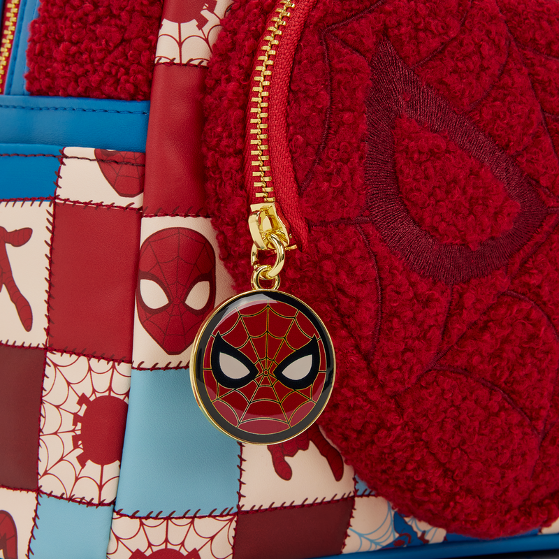 Marvel Spider-Man Sherpa Heart Mini Backpack by Loungefly (ONLINE ORDER ONLY)