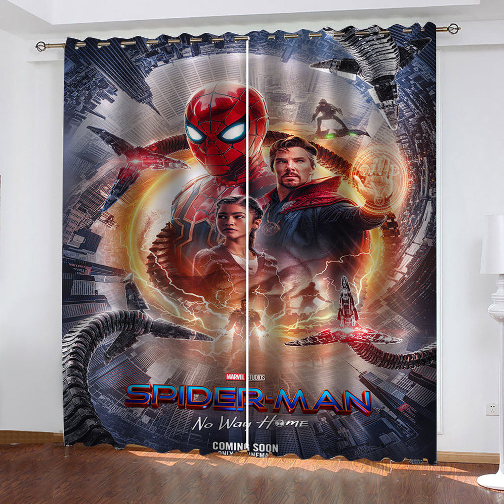 Marvel Spiderman Curtains Blackout Window Treatments Drapes for Room Decor (Online Order Only)
