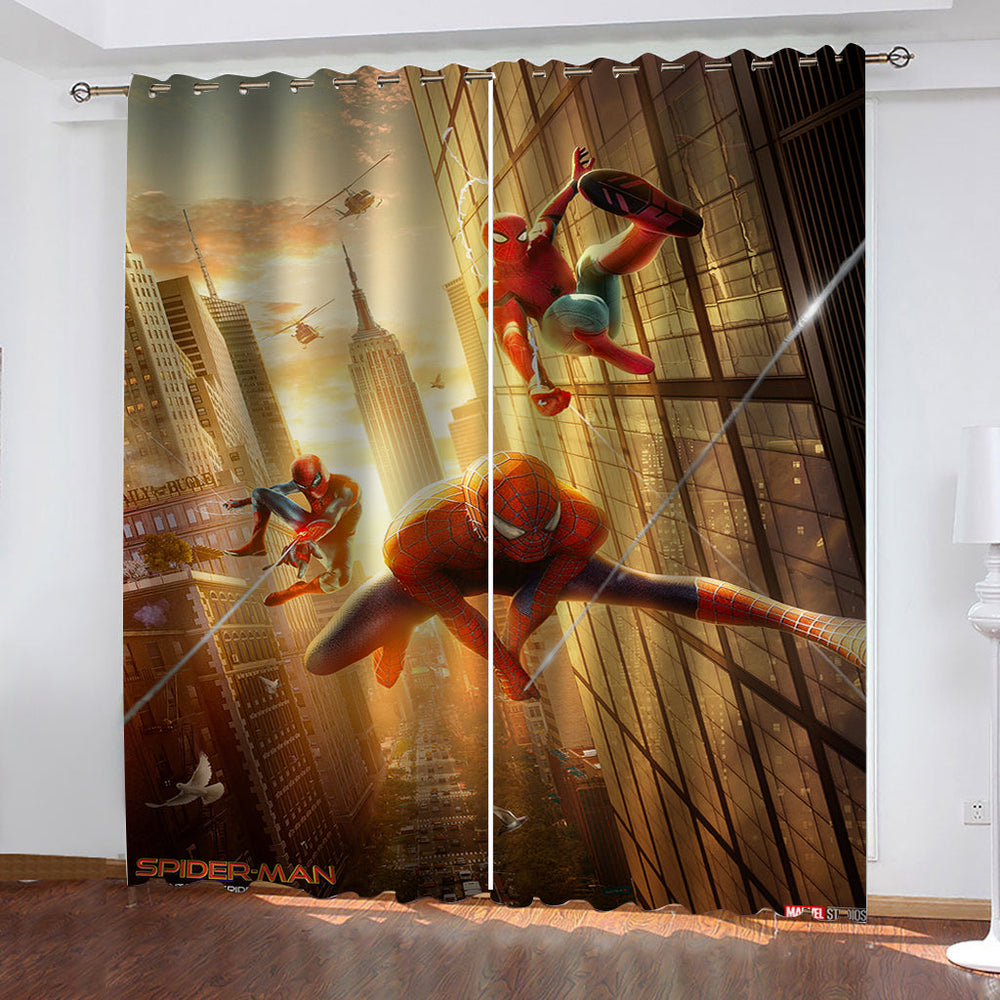 Marvel Spiderman Curtains Blackout Window Treatments Drapes for Room Decor (Online Order Only)