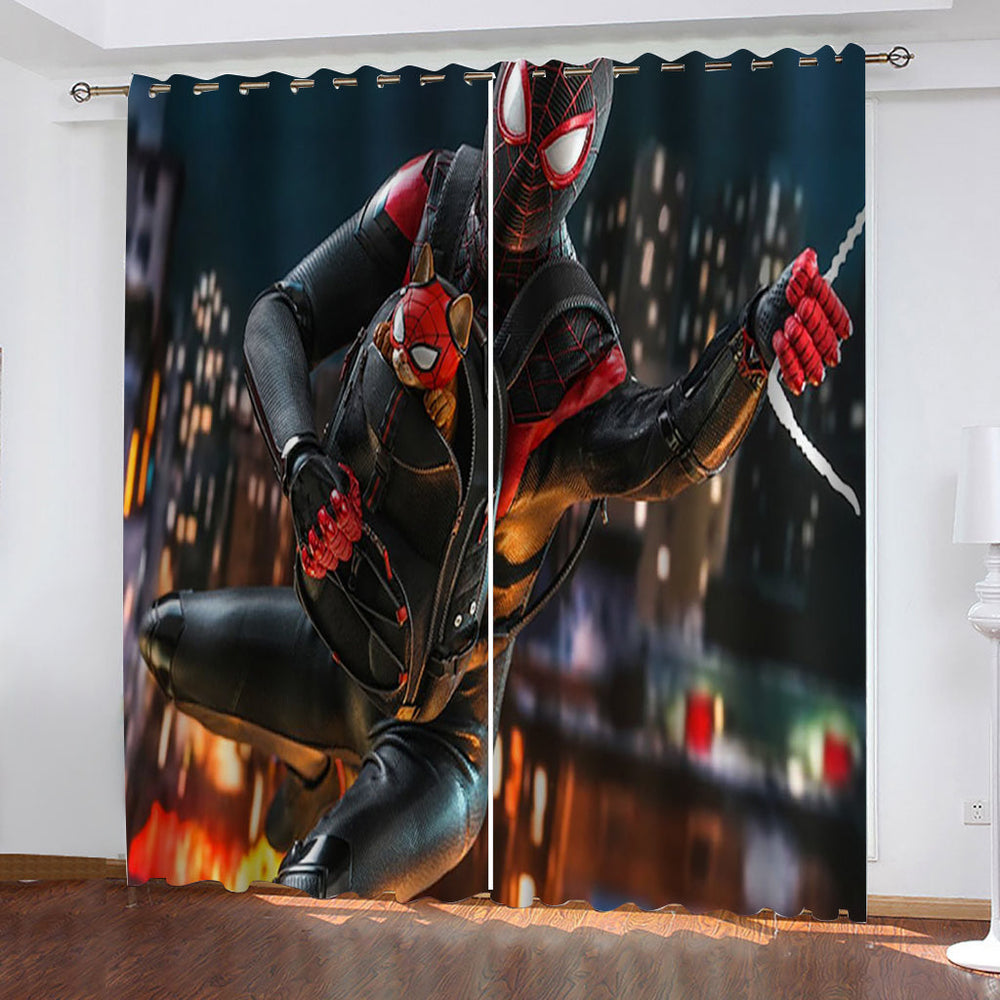Marvel Spiderman Curtains Blackout Window Treatments Drapes for Room Decor (Online Order Only)
