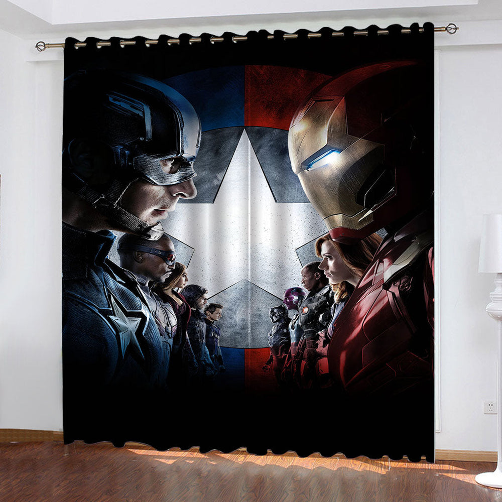 Marvel The Avengers Pattern Curtains Blackout Window Drapes (Online Order Only)