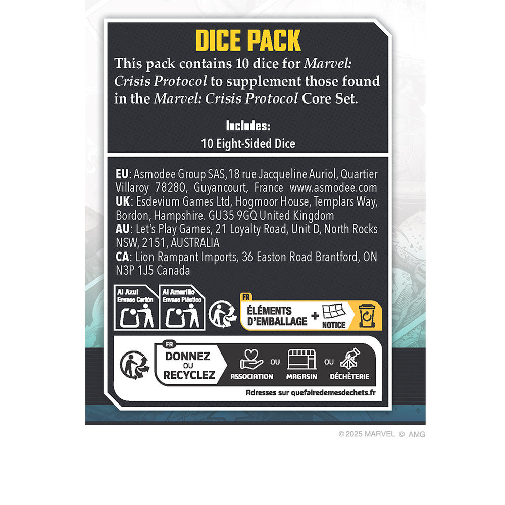 Marvel Crisis Protocol: Dice Pack (2025)