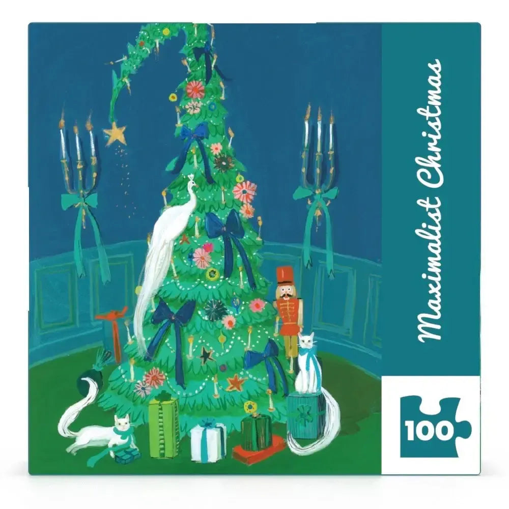 Maximalist Christmas by Janet Hill 100 Piece Mini Jigsaw Puzzle NYPC (ONLINE ORDER ONLY)