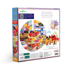 Mediterranean Table 500 Piece Round Jigsaw Puzzle eeBoo (ONLINE ORDER ONLY)