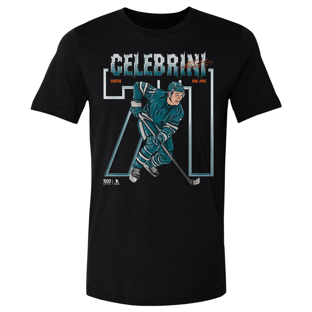 Macklin Celebrini San Jose Number Outline WHT (ONLINE ORDER ONLY)