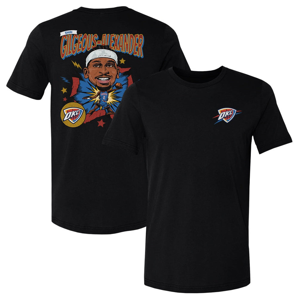 Shai Gilgeous-Alexander Oklahoma City Thunder Caricature F&B WHT (ONLINE ORDER ONLY)
