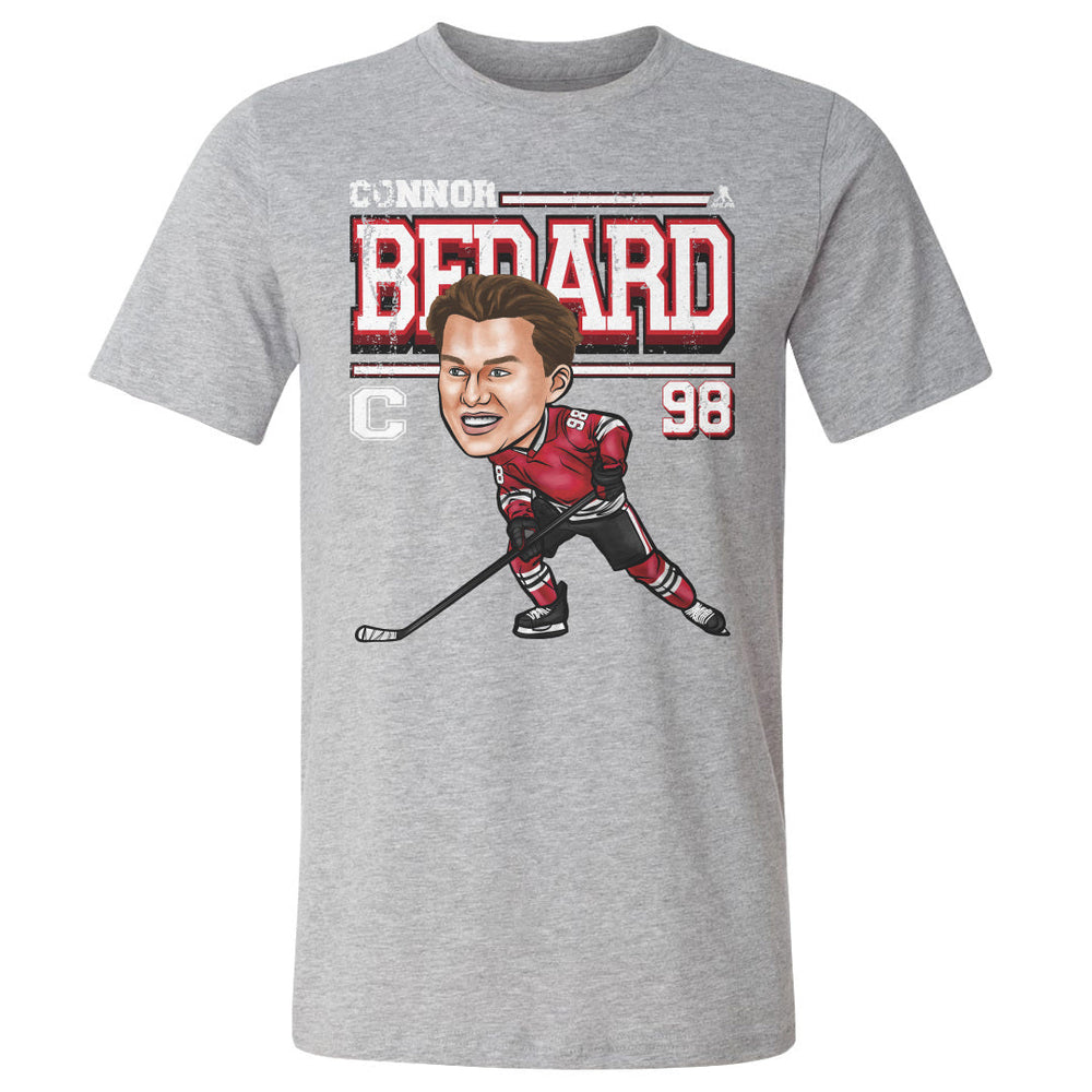Connor Bedard Chicago Cartoon WHT