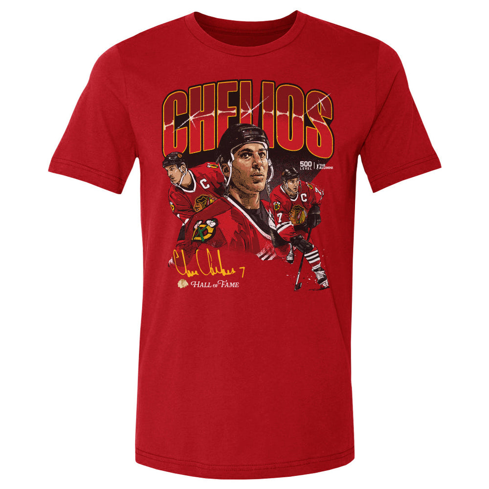 Chris Chelios Chicago Blackhawks Collage WHT (ONLINE ORDER ONLY)
