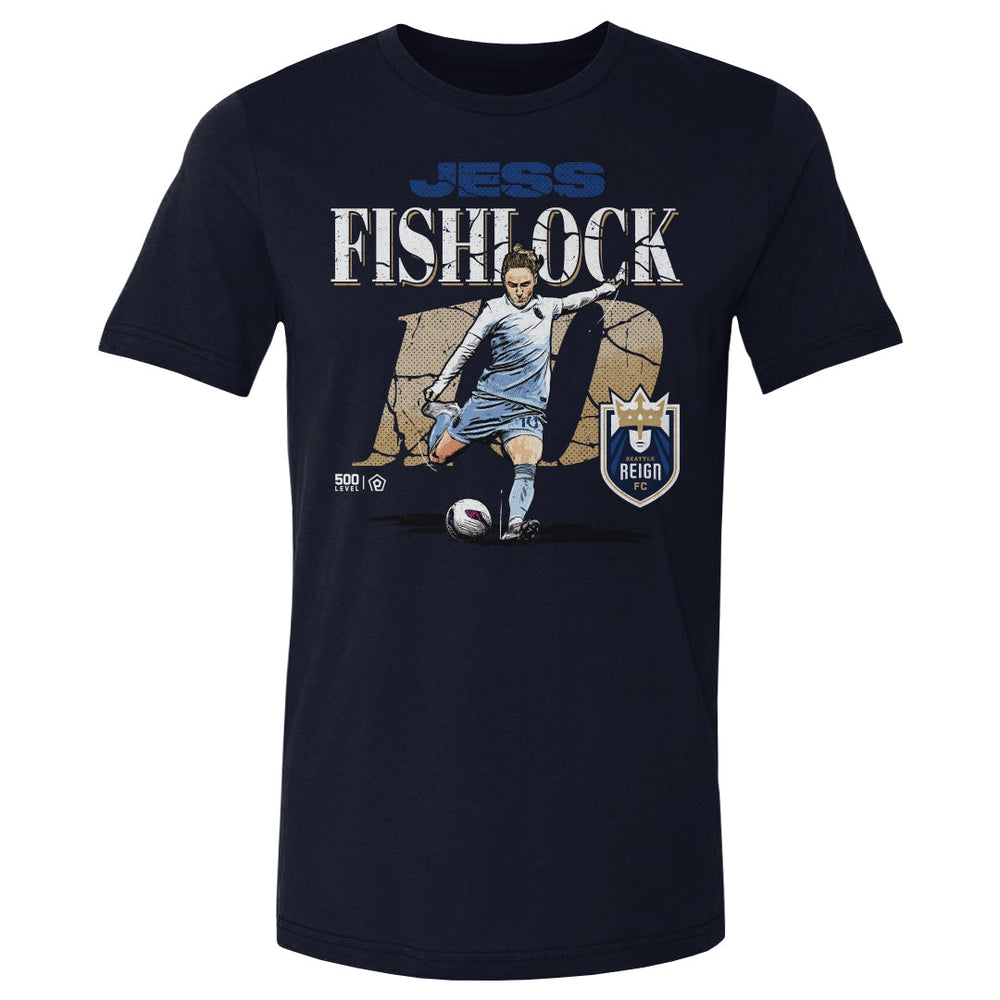 Jess Fishlock Seattle Reign FC Cracked Number WHT (ONLINE ONLY)
