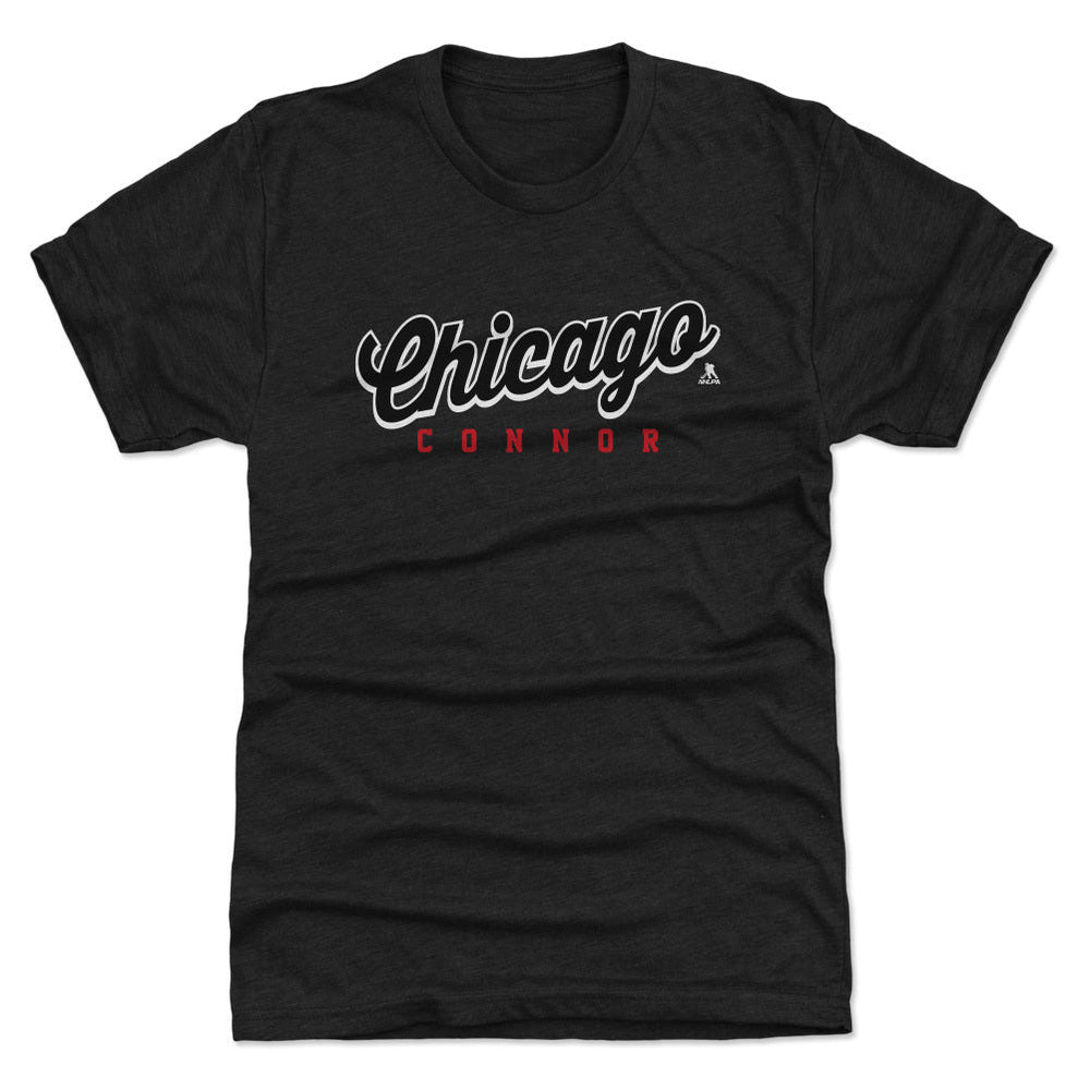 Connor Bedard Chicago Script Connor WHT