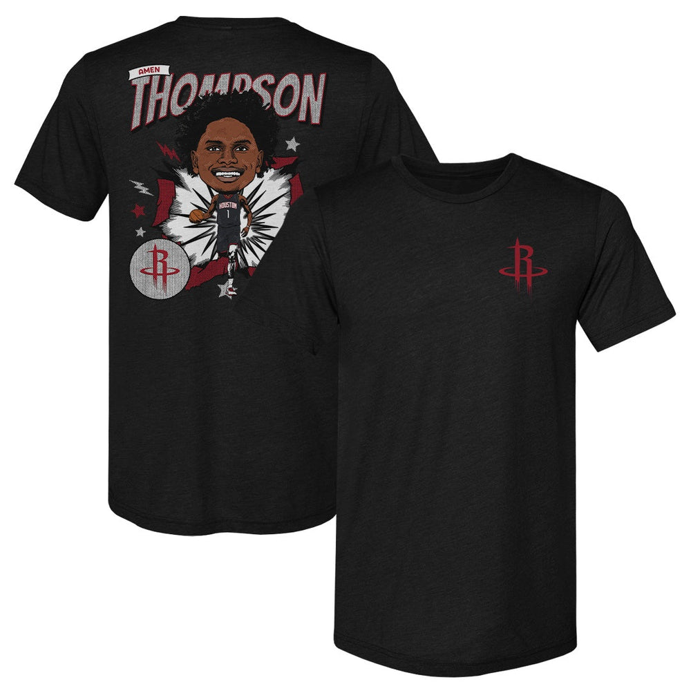Amen Thompson Houston Rockets Caricature F&B WHT (ONLINE ORDER ONLY)