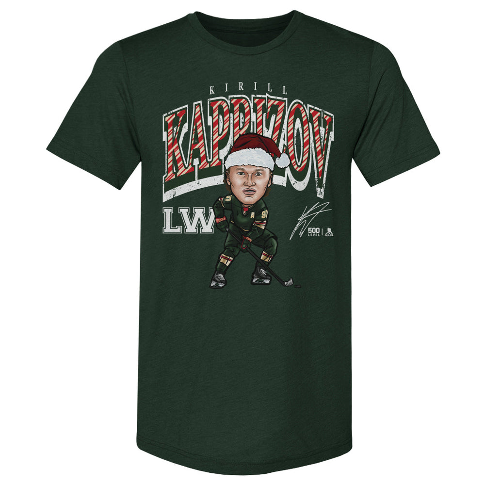 Kirill Kaprizov Minnesota Cartoon Santa Hat WHT (ONLINE ORDER ONLY)