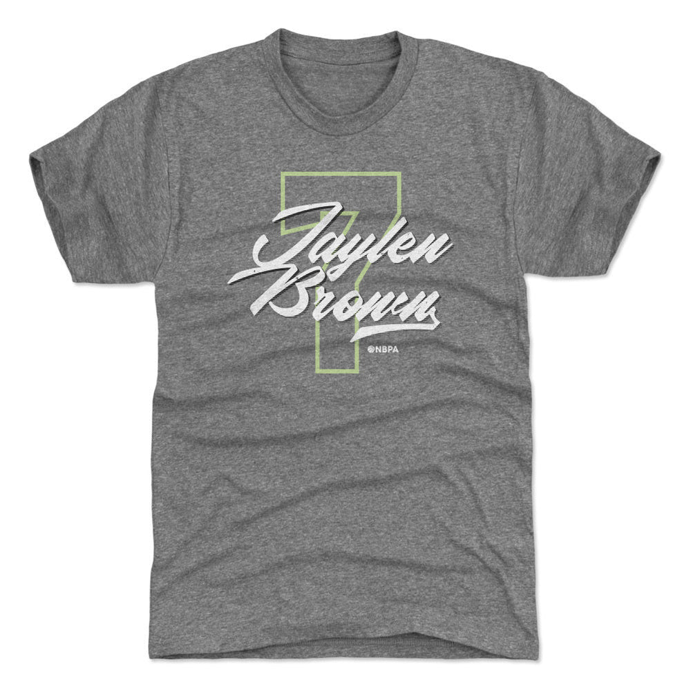 Jaylen Brown Boston Number Script WHT (ONLINE ORDER ONLY)