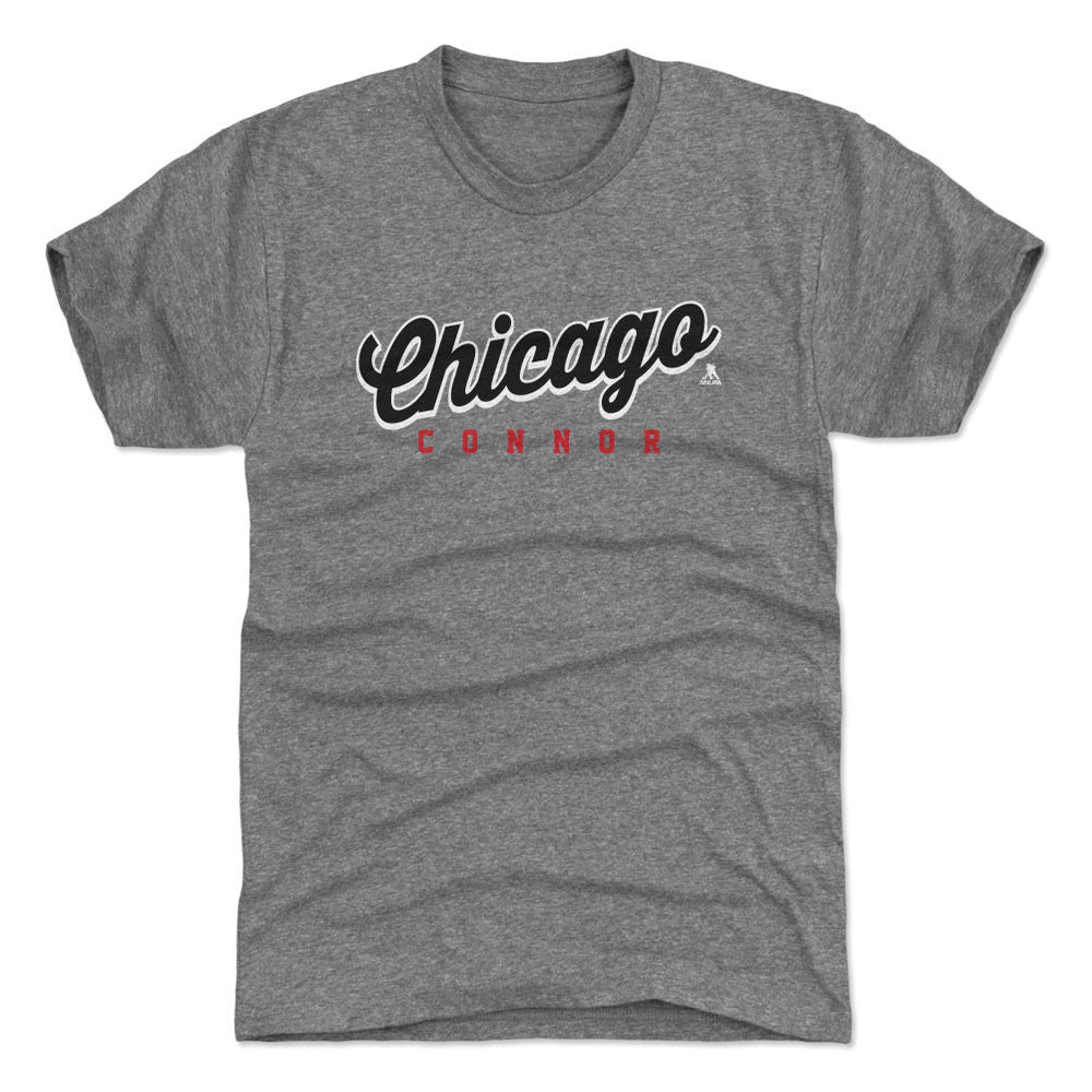 Connor Bedard Chicago Script Connor WHT