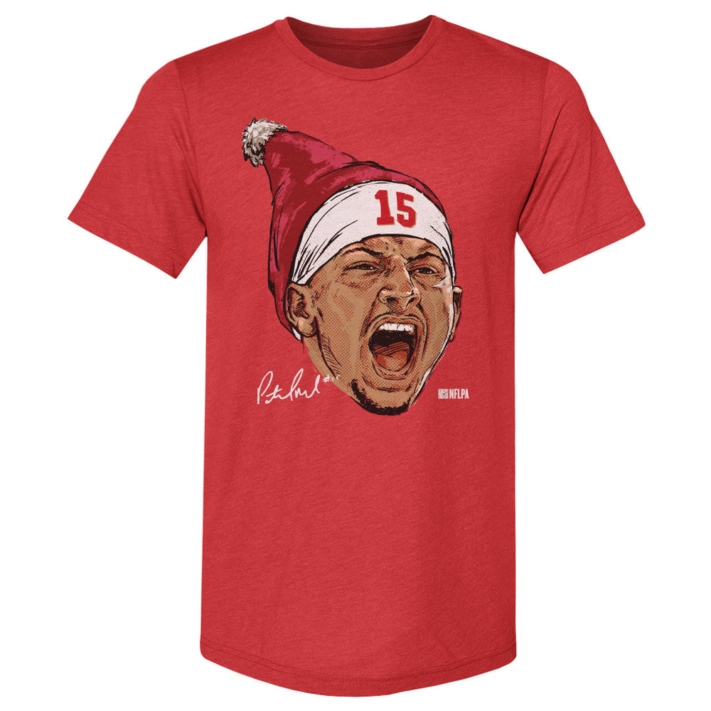 Patrick Mahomes Kansas City Portrait Santa Hat WHT (ONLINE ORDER ONLY)