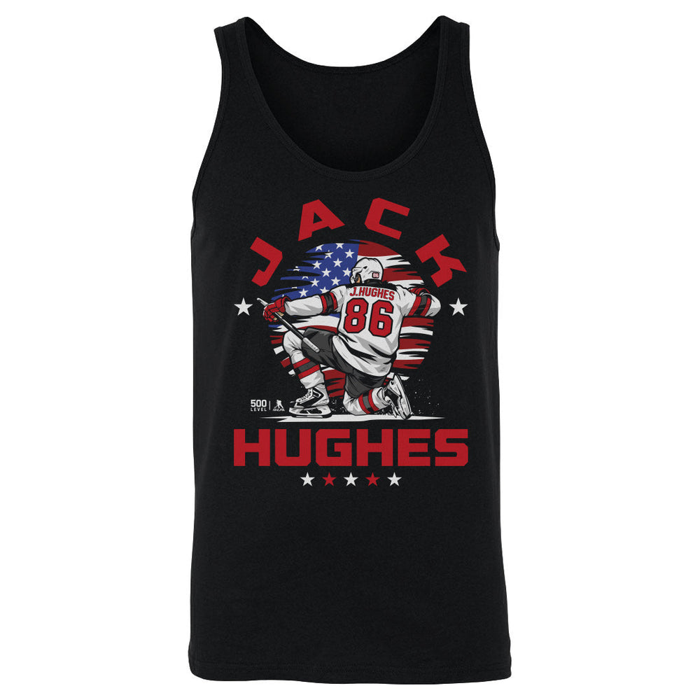 Jack Hughes New Jersey USA Flag Celebration WHT (ONLINE ORDER ONLY)