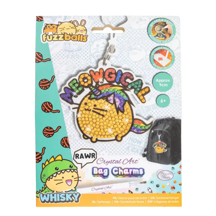 Meowgical Whisky Crystal Art Fuzz Balls Bag Charm Kit Craft Buddy (ONLINE ORDER ONLY)