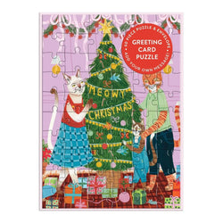 Meowy Christmas Greeting Card 60 Piece Jigsaw Puzzle Galison (ONLINE ORDER ONLY)