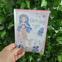 Mermaid Birthday Girl Card (ONLINE ORDER ONLY)