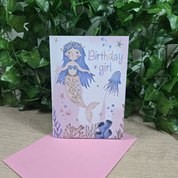 Mermaid Birthday Girl Card (ONLINE ORDER ONLY)