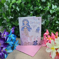 Mermaid Birthday Girl Card (ONLINE ORDER ONLY)