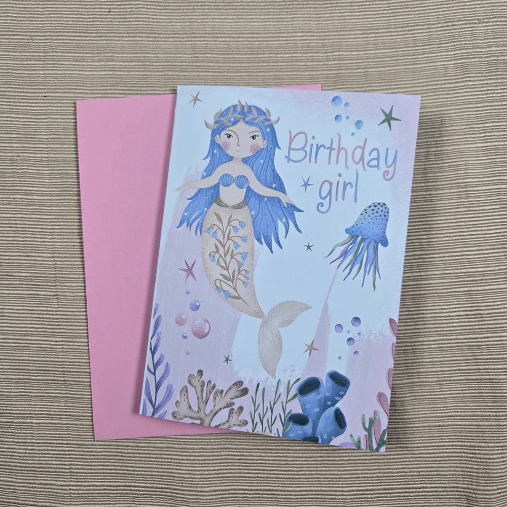 Mermaid Birthday Girl Card (ONLINE ORDER ONLY)