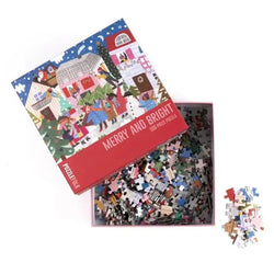 Merry & Bright 500 Piece Jigsaw Puzzle PuzzleFolk (ONLINE ORDER ONLY)