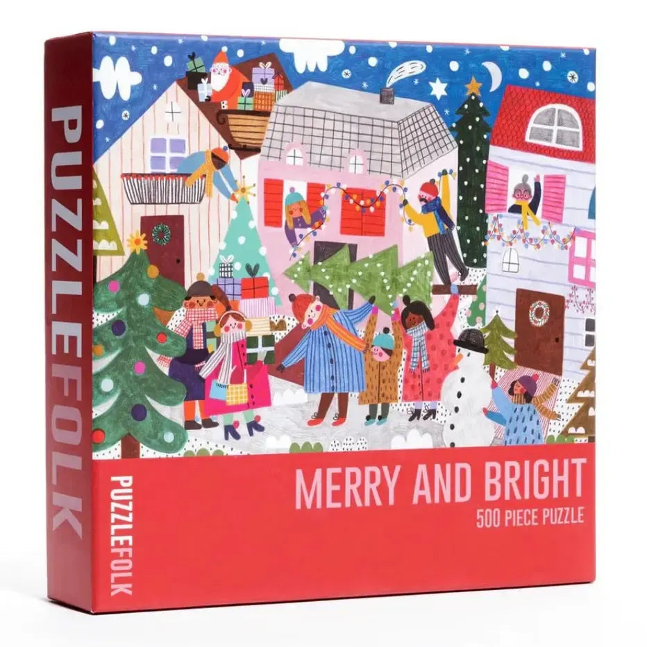 Merry & Bright 500 Piece Jigsaw Puzzle PuzzleFolk (ONLINE ORDER ONLY)