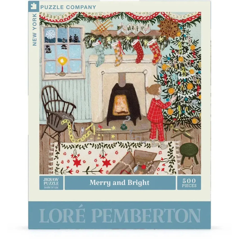 Merry & Bright by Loré Pemberton 500 Piece Jigsaw Puzzle NYPC (ONLINE ORDER ONLY)