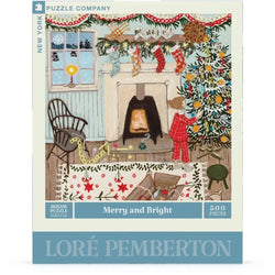 Merry & Bright by Loré Pemberton 500 Piece Jigsaw Puzzle NYPC (ONLINE ORDER ONLY)