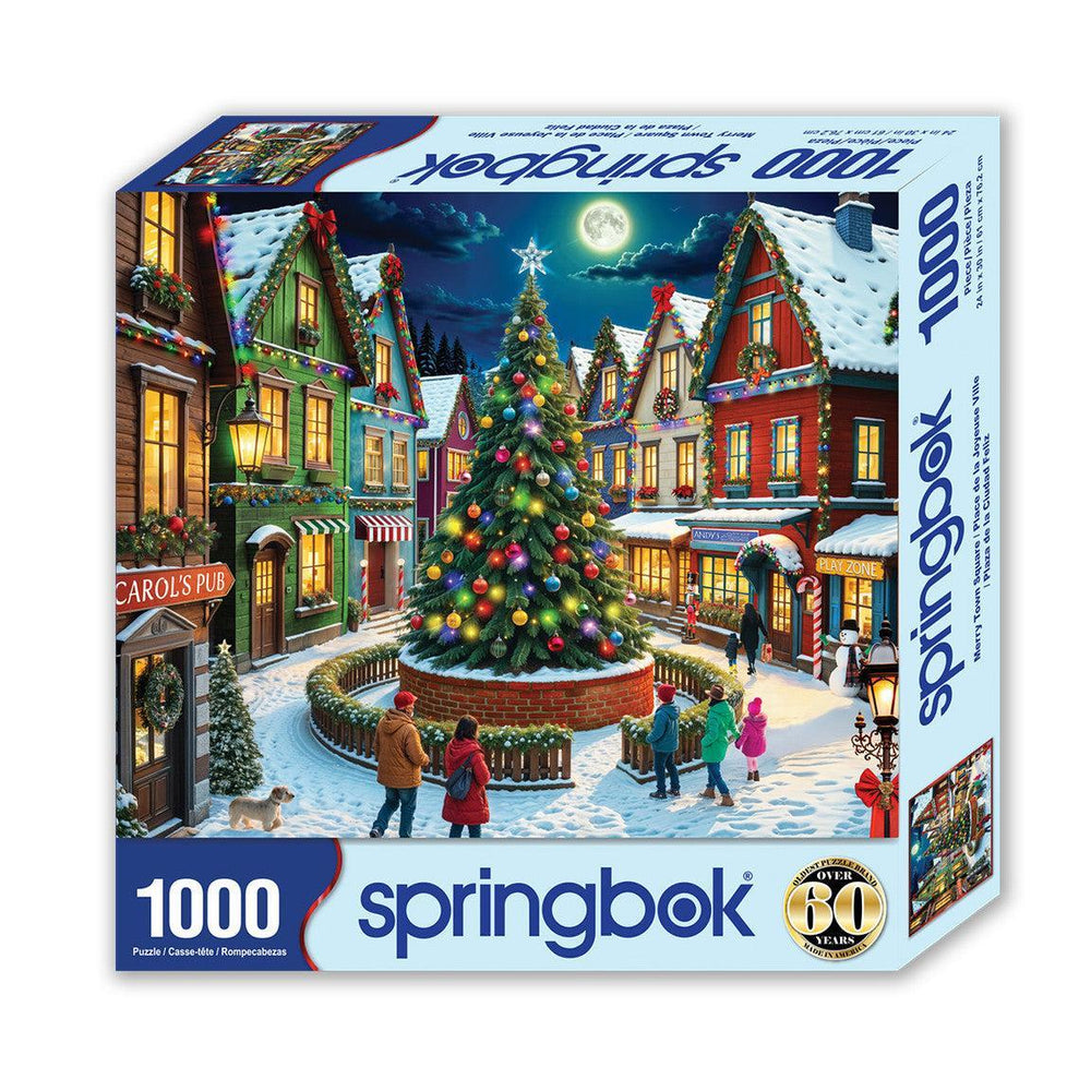 Merry Town Square 1000 Piece Jigsaw Puzzle Springbok (ONLINE ORDER ONLY)