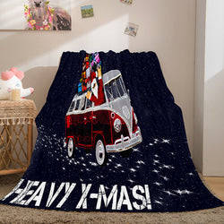 Merry Christmas Flannel Blanket Throw Blanket (Online Order Only)