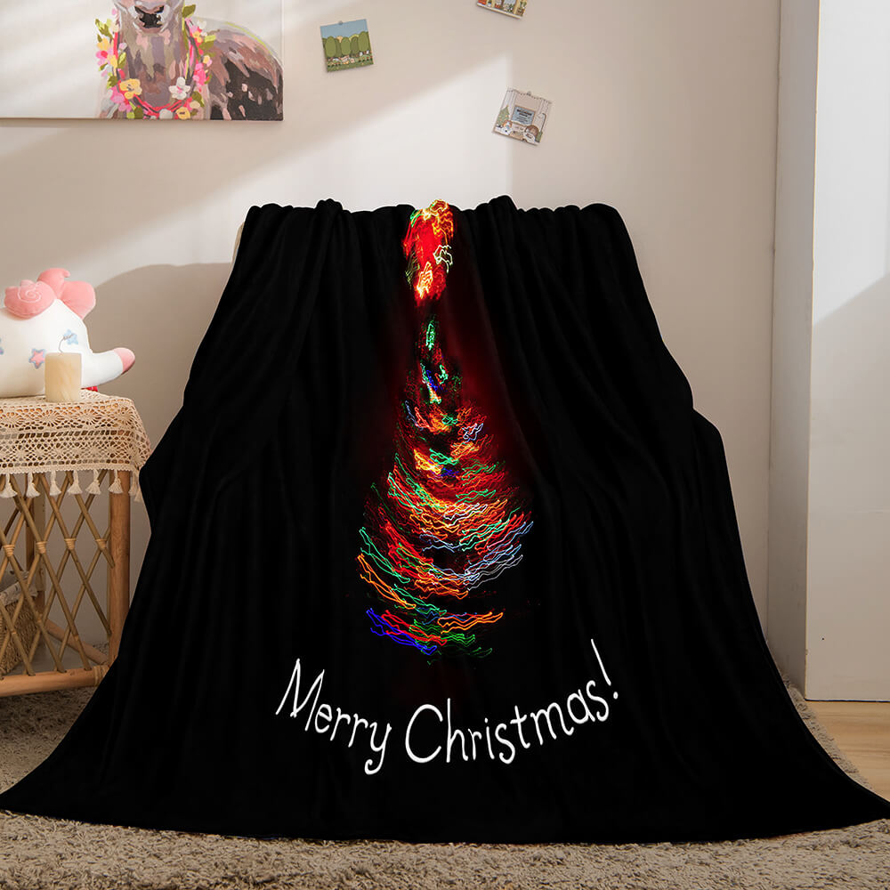 Merry Christmas Flannel Fleece Throw Cosplay Blanket (Online Order Only)