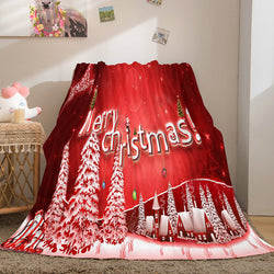Merry Christmas Flannel Fleece Throw Cosplay Blanket (Online Order Only)