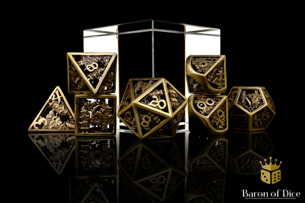 Christmas Metal RPG Dice Set | 7 Pieces (ONLINE ORDER ONLY)
