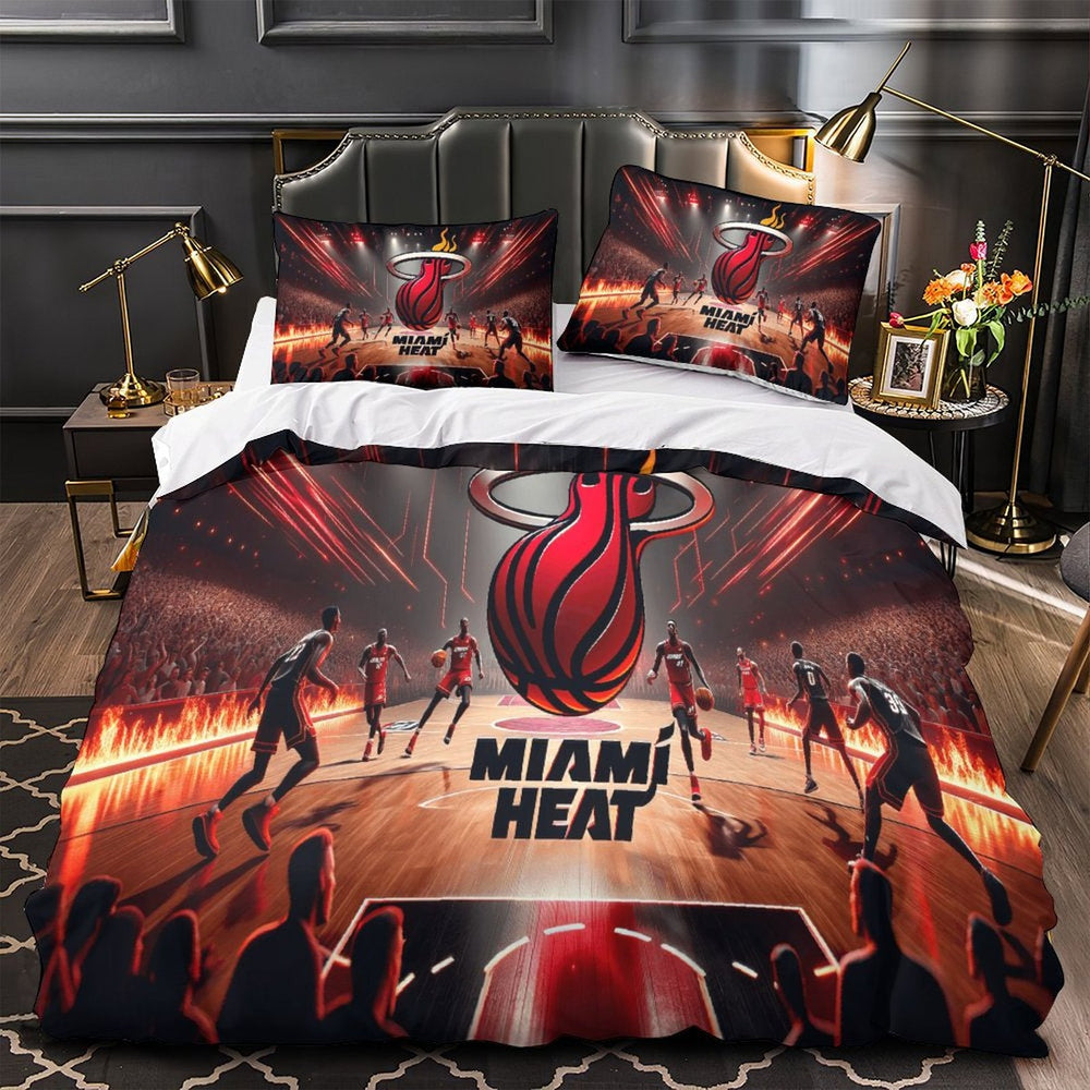 Miami Heat Bedding Set Duvet Cover Without Filler (Online Order Only)