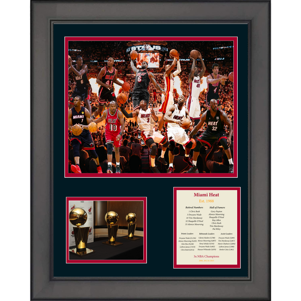 Framed All-Time Greats Legends 11"x14" Basketball Three Photo Collage (ONLINE ORDER ONLY)