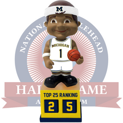 Michigan Wolverines Basketball Top 25 Ranking Tracker Bobblehead (Presale) (ONLINE ORDER ONLY)