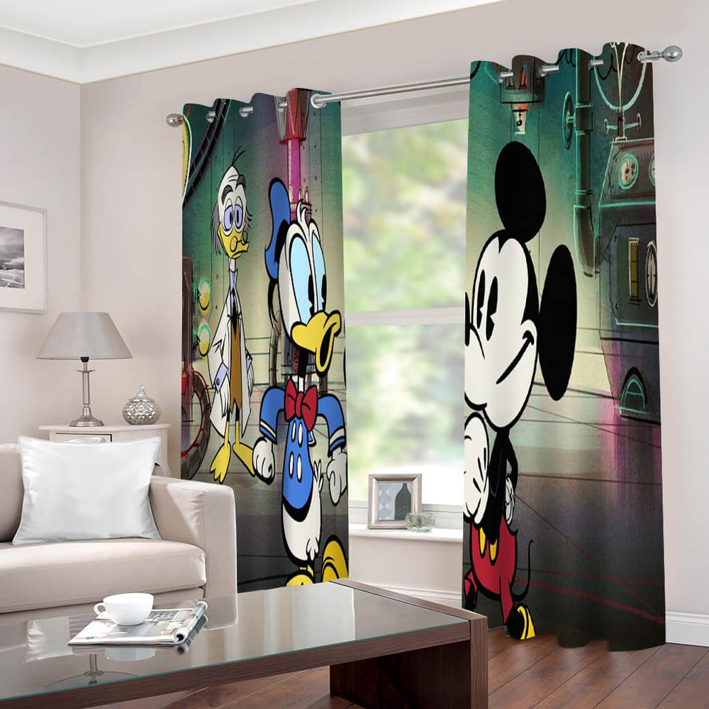 Mickey Mouse Curtains 2 Panels Blackout Window Drapes for Room Decoration (Online Order Only)