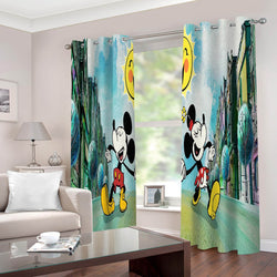 Mickey Mouse Curtains 2 Panels Blackout Window Drapes for Room Decoration (Online Order Only)