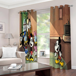 Mickey Mouse Curtains 2 Panels Blackout Window Drapes for Room Decoration (Online Order Only)