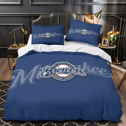 Milwaukee Brewers Bedding Set Quilt Cover Without Filler (Online Order Only)