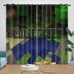 Minecraft Curtains Blackout Window Drapes Kids Room Decoration (Online Order Only)
