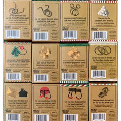 Mini Holiday Brainteaser Puzzles 12 Piece Set Project Genius (ONLINE ORDER ONLY)