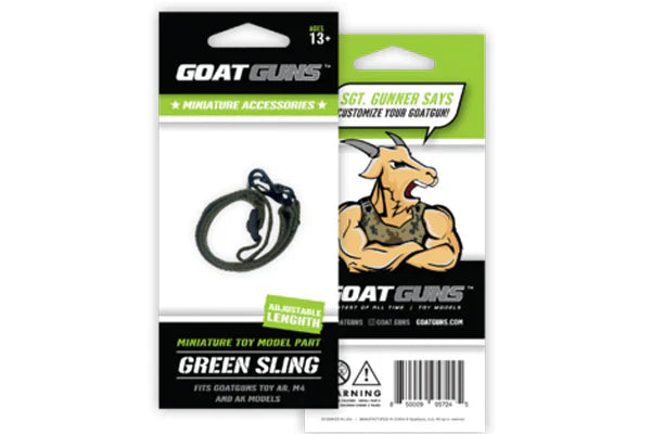 GoatGuns Miniature Sling, Green, Adjustable, for Mini AR & AK SLING-GREEN (ONLINE ORDER ONLY)