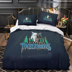 Minnesota Timberwolves Bedding Set Duvet Cover Without Filler (Online Order Only)