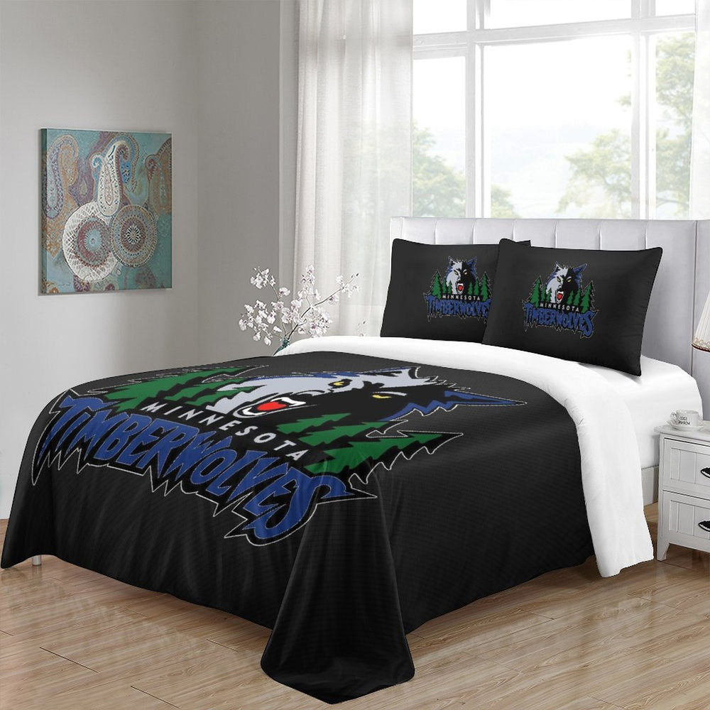 Minnesota Timberwolves Bedding Set Duvet Cover Without Filler (Online Order Only)
