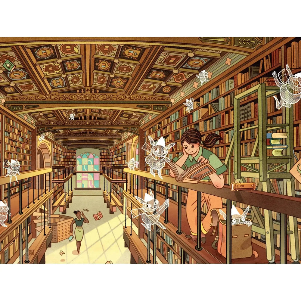 Mischief at the Library by Victo Ngai 500 Piece Jigsaw Puzzle NYPC (ONLINE ORDER ONLY)