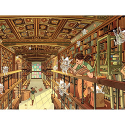 Mischief at the Library by Victo Ngai 500 Piece Jigsaw Puzzle NYPC (ONLINE ORDER ONLY)