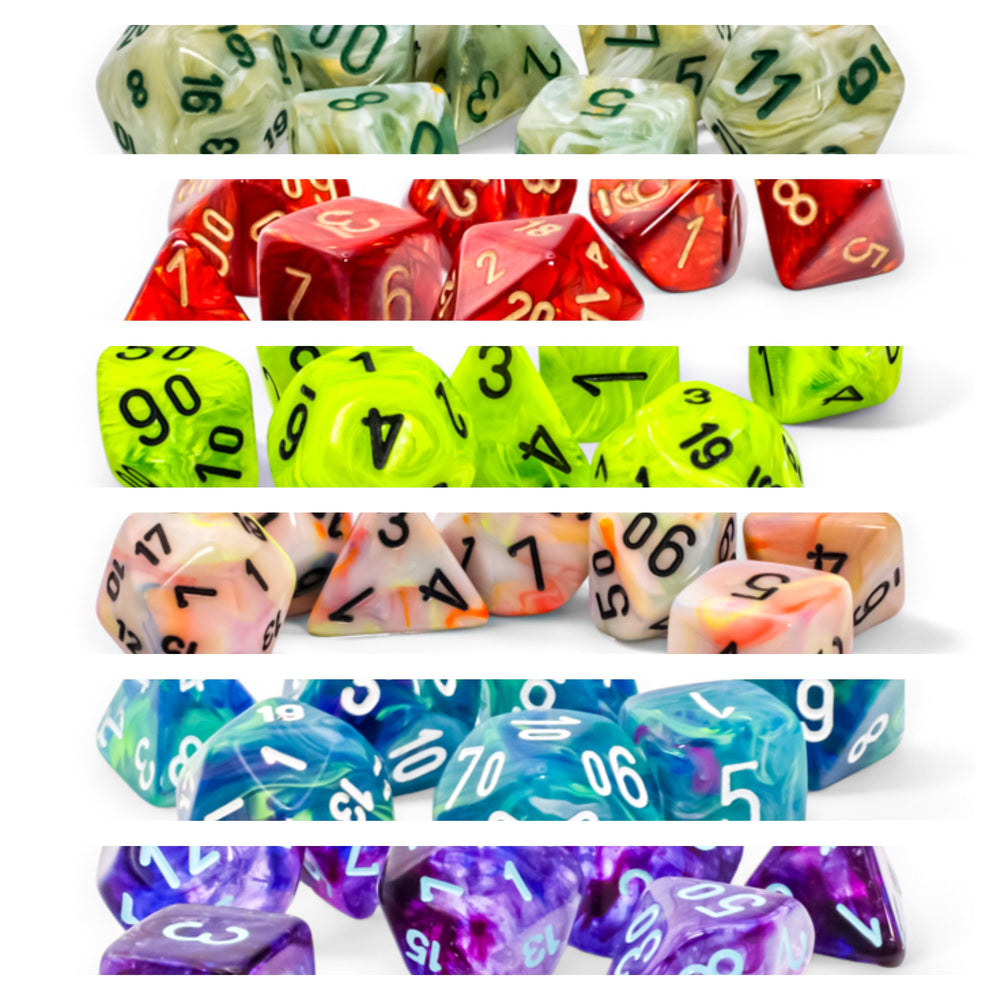 (Releases 8/28) 6-Pack of one of each of the new Mega-Hedral Dice Sets by Chessex (Online Only)